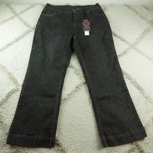 Cowgirl Tuff Wide Leg Trouser Womens 34x31 Western Rancher Wear Black denim
